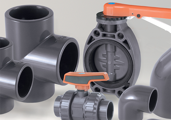 PVC valves fittings and pipe
